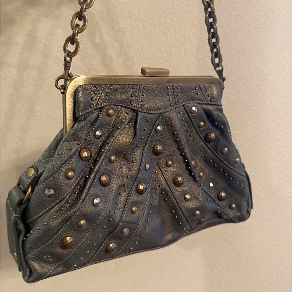 Studded vintage Betsy Johnson Leather purse